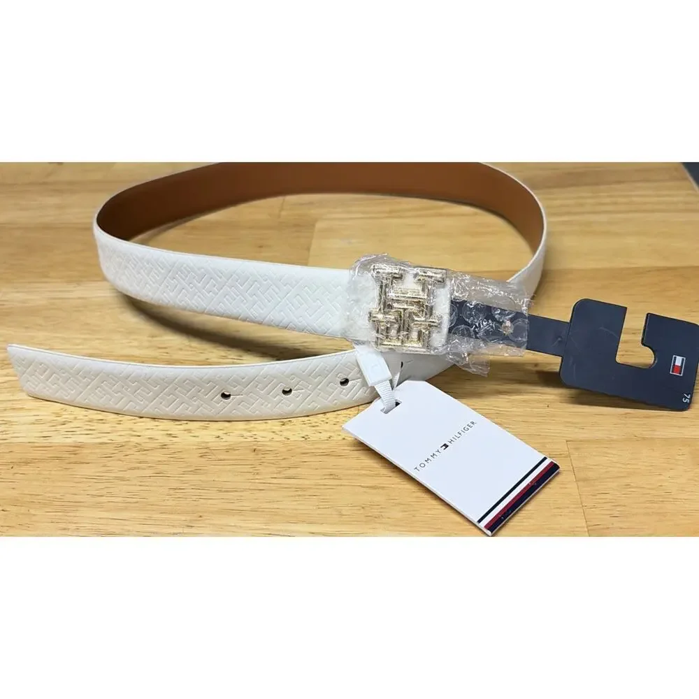 Tommy Hilfiger White Belt Women's One Size Fits Most. New with Tags